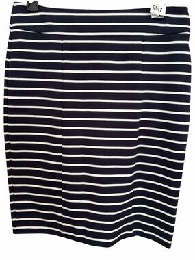 MICHAEL Michael Kors Navy and White Striped Pencil Skirt